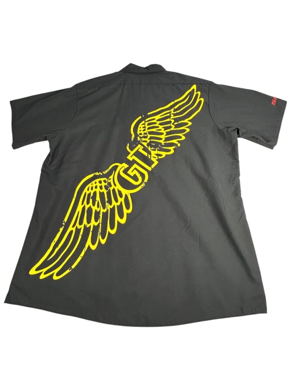 Red Kap Button-Up Shirt Men's XL Black GT Logo "Earn Your Wings" SRAM Graphic